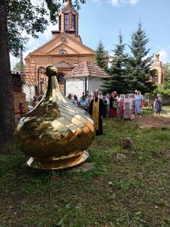 Купол с крестом установлен на храм-часовню в Бугульме
